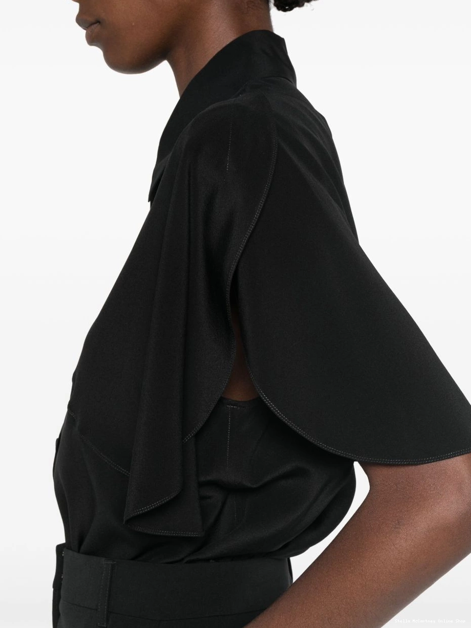 Affordable silk Women McCartney Stella ruffle-detail shirt 0705